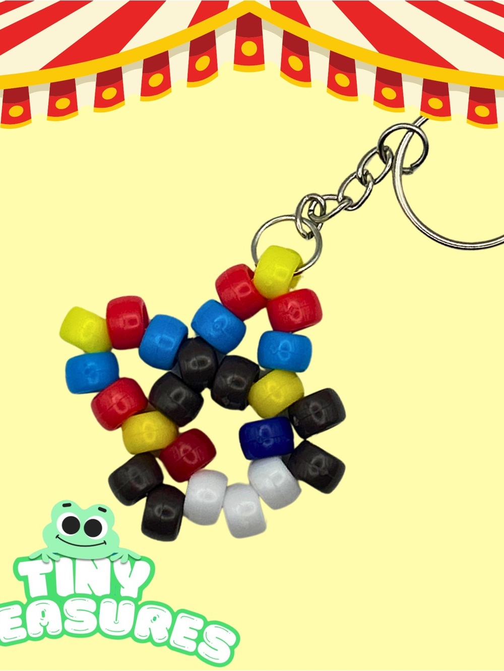 Pomni Inspired Kandi Keychain